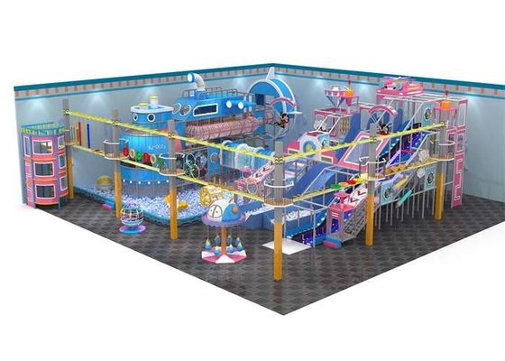 Struktur Bermain Dalam Ruangan Besar Berbusa PVC Playground Kids Adventure Couse For Play Center