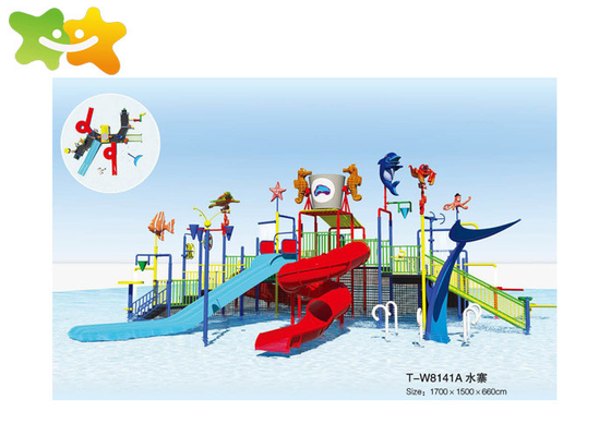 Peralatan Slide Air Besar Berwarna-warni Dengan Aksesori Set Lengkap