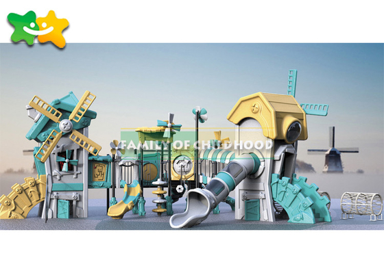 Slide Playground Plastik Prasekolah Untuk Balita Bahan Anti - Statis Non Beracun