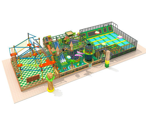 5.2m Jungle Theme Kids Indoor Playground Equipment Untuk Pusat Bermain Keluarga ISO9001