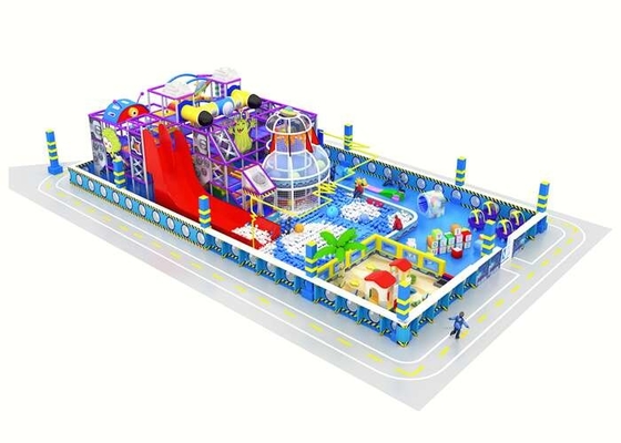 Peralatan Bermain Indoor Anak-Anak Kustom Yang Menarik Dengan Ball Pool Magic Slide