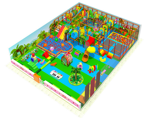 Fiberglass Slide Kids Indoor Playground Equipment Lebar 14m Dengan Area Balita