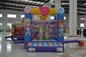High Slide Kids Inflatable Bouncer Bahan Terpal Tahan Api Tahan Air
