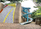 Fiberglass Indoor Playground Climbing Wall Buatan Dengan Sistem Belay Otomatis